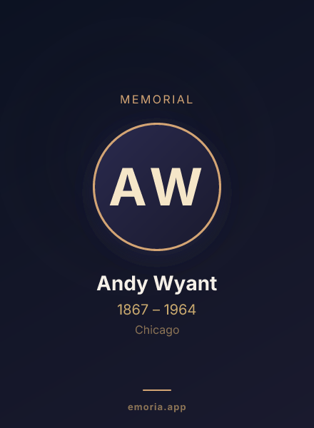 Memorial portrait of Andy Wyant