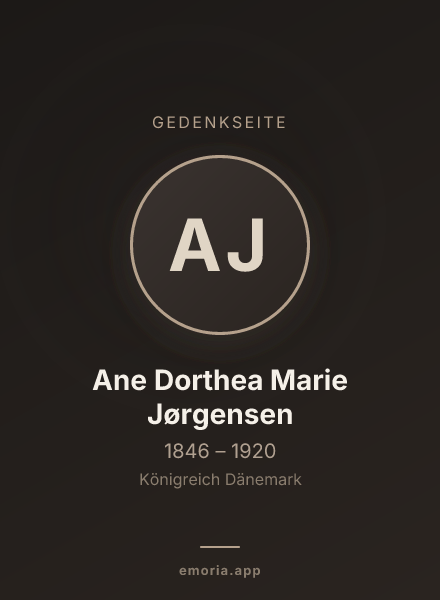 Gedenkportrait von Ane Dorthea Marie Jørgensen