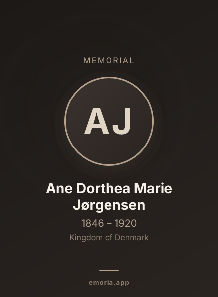 Memorial portrait of Ane Dorthea Marie Jørgensen