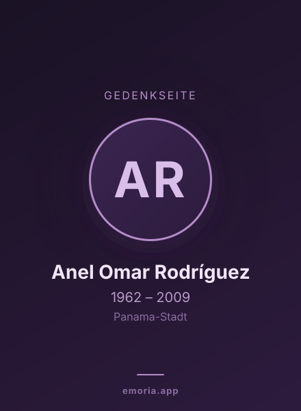 Gedenkportrait von Anel Omar Rodríguez