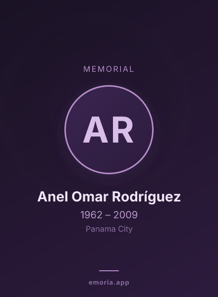 Memorial portrait of Anel Omar Rodríguez