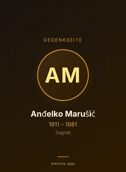 Gedenkportrait von Anđelko Marušić