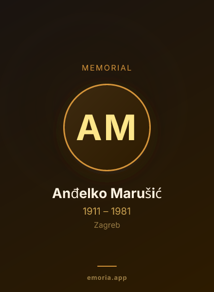Memorial portrait of Anđelko Marušić