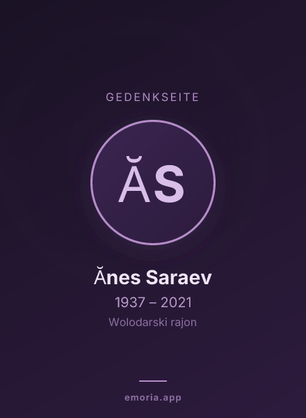 Gedenkportrait von Ănes Saraev