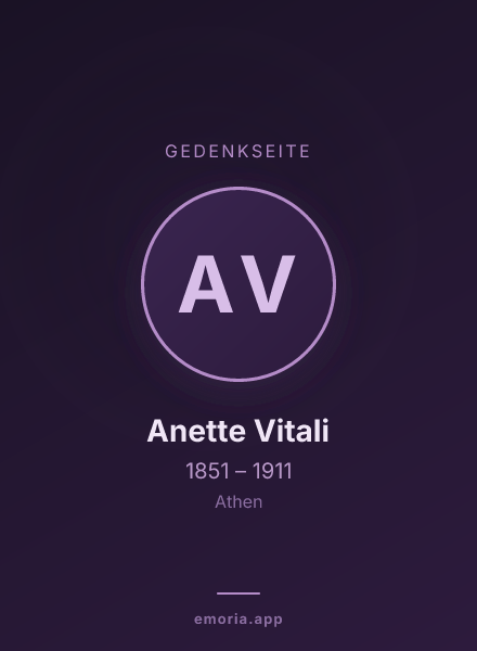 Gedenkportrait von Anette Vitali