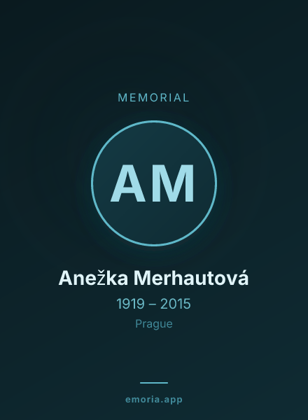 Memorial portrait of Anežka Merhautová
