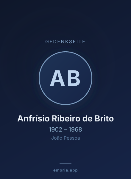 Gedenkportrait von Anfrísio Ribeiro de Brito
