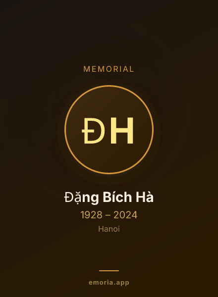 Memorial portrait of Đặng Bích Hà