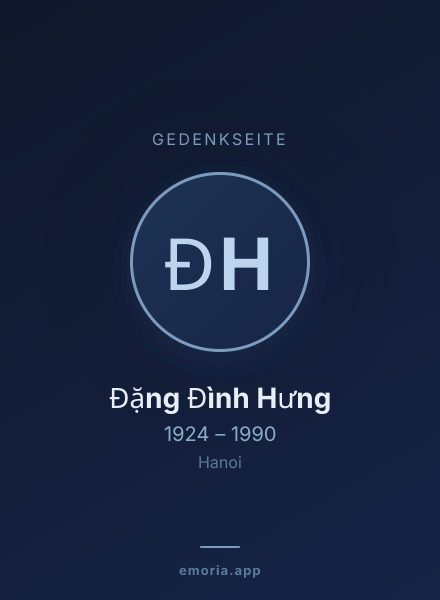 Gedenkportrait von Đặng Đình Hưng