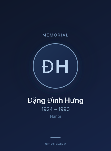 Memorial portrait of Đặng Đình Hưng