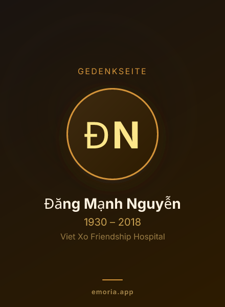 Gedenkportrait von Đăng Mạnh Nguyễn