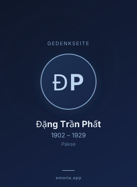 Gedenkportrait von Đặng Trần Phất