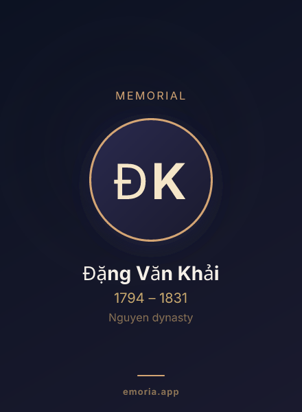 Memorial portrait of Đặng Văn Khải
