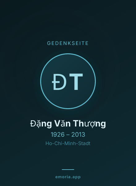 Gedenkportrait von Đặng Văn Thượng