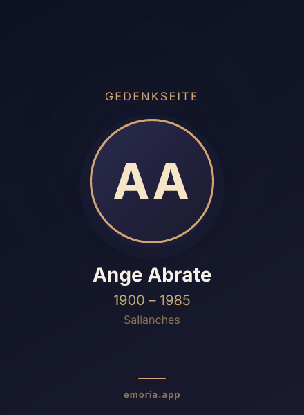 Gedenkportrait von Ange Abrate