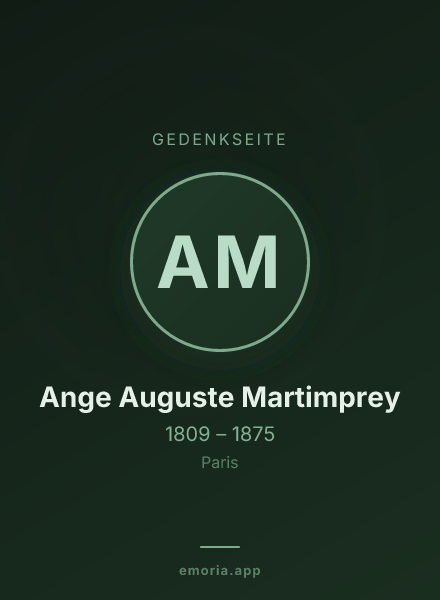 Gedenkportrait von Ange Auguste Martimprey