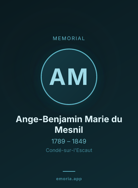 Memorial portrait of Ange-Benjamin Marie du Mesnil