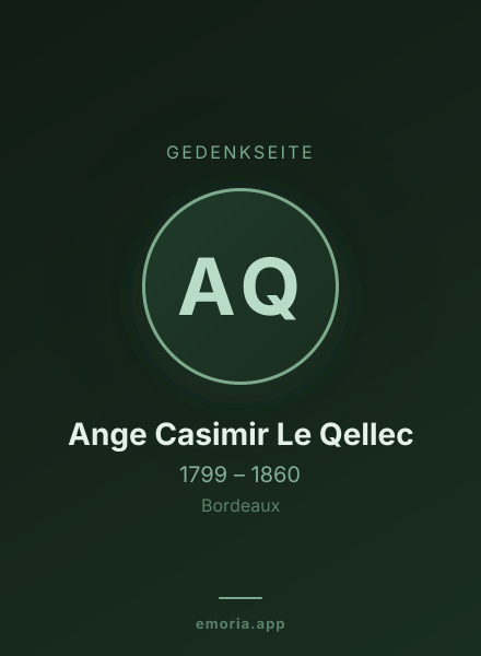 Gedenkportrait von Ange Casimir Le Qellec