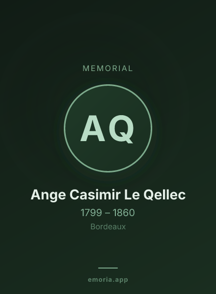 Memorial portrait of Ange Casimir Le Qellec