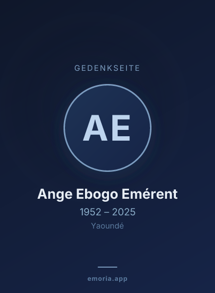 Gedenkportrait von Ange Ebogo Emérent
