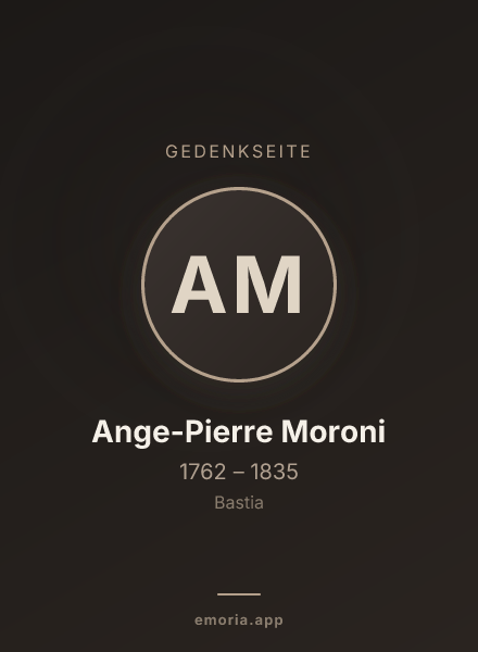 Gedenkportrait von Ange-Pierre Moroni