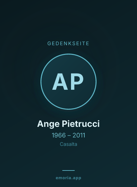Gedenkportrait von Ange Pietrucci