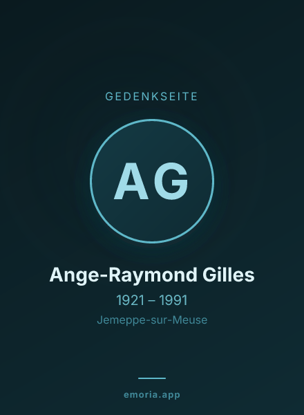 Gedenkportrait von Ange-Raymond Gilles