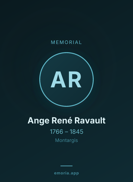Memorial portrait of Ange René Ravault