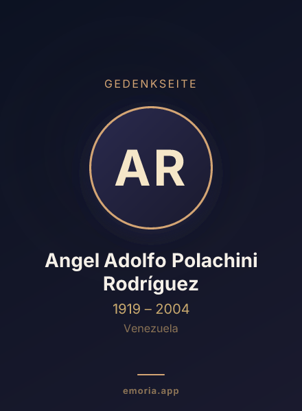 Gedenkportrait von Angel Adolfo Polachini Rodríguez