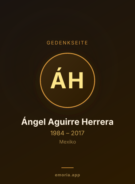Gedenkportrait von Ángel Aguirre Herrera
