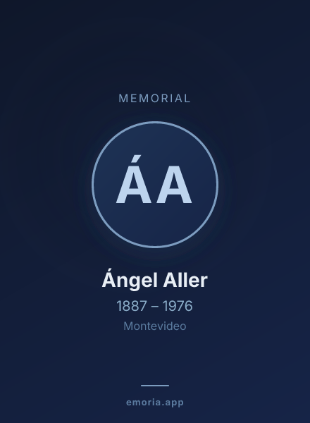 Memorial portrait of Ángel Aller