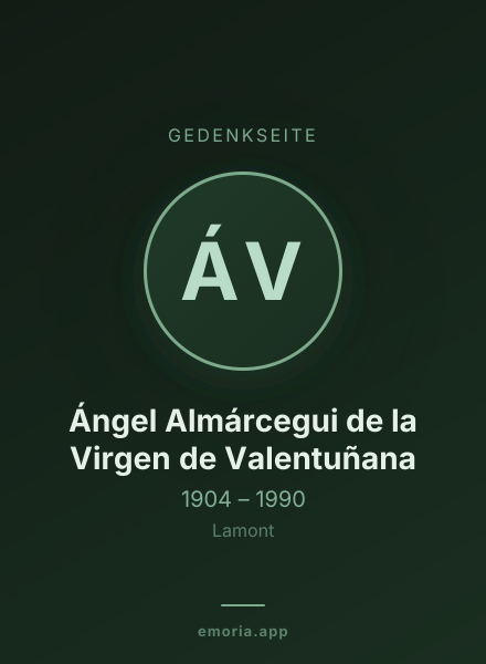Gedenkportrait von Ángel Almárcegui de la Virgen de Valentuñana