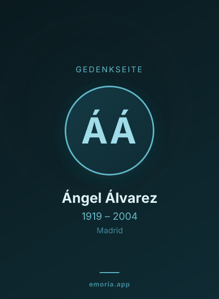 Gedenkportrait von Ángel Álvarez