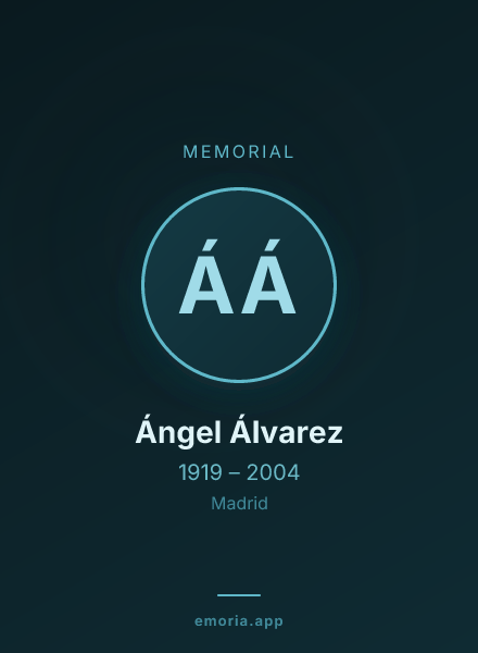 Memorial portrait of Ángel Álvarez