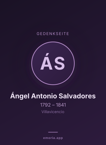 Gedenkportrait von Ángel Antonio Salvadores