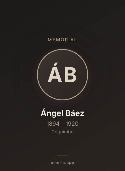 Memorial portrait of Ángel Báez