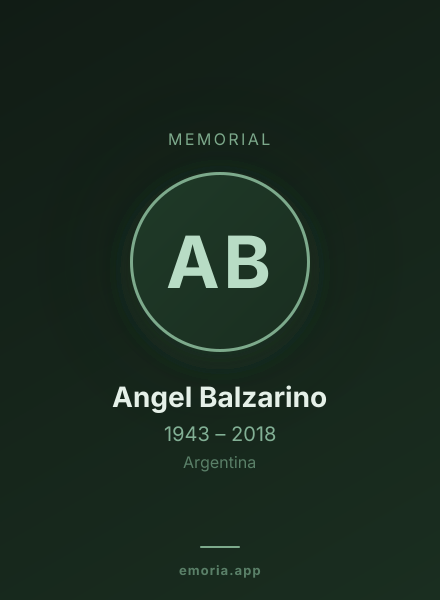 Memorial portrait of Angel Balzarino