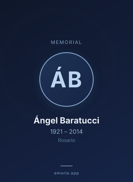 Memorial portrait of Ángel Baratucci