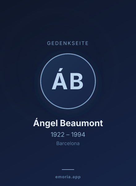 Gedenkportrait von Ángel Beaumont