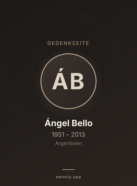 Gedenkportrait von Ángel Bello