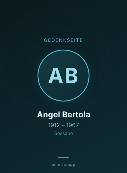 Gedenkportrait von Angel Bertola