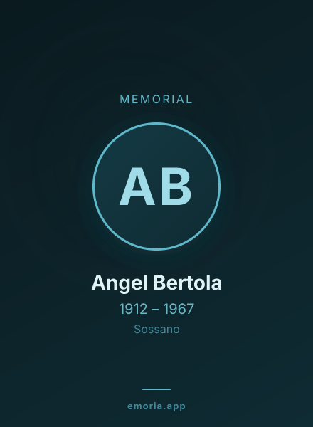 Memorial portrait of Angel Bertola