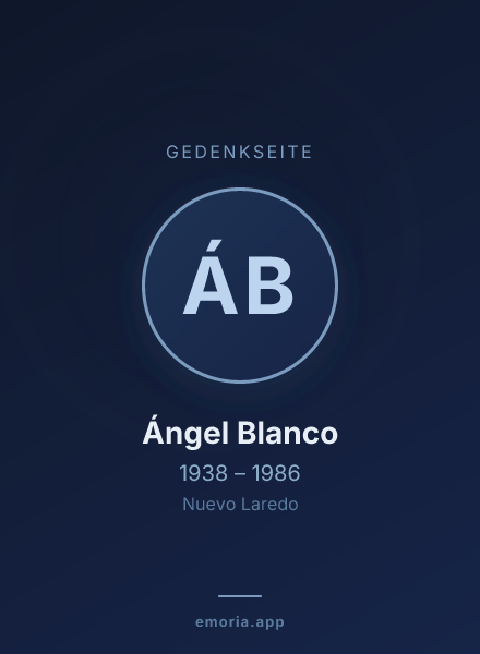 Gedenkportrait von Ángel Blanco