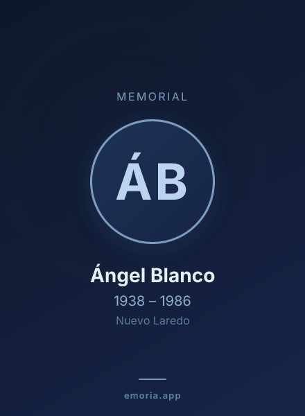 Memorial portrait of Ángel Blanco