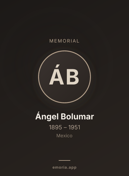 Memorial portrait of Ángel Bolumar