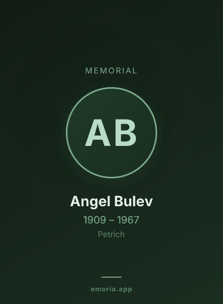 Memorial portrait of Angel Bulev
