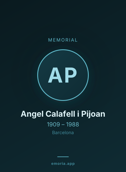 Memorial portrait of Angel Calafell i Pijoan