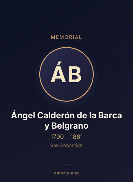 Memorial portrait of Ángel Calderón de la Barca y Belgrano