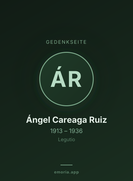 Gedenkportrait von Ángel Careaga Ruiz