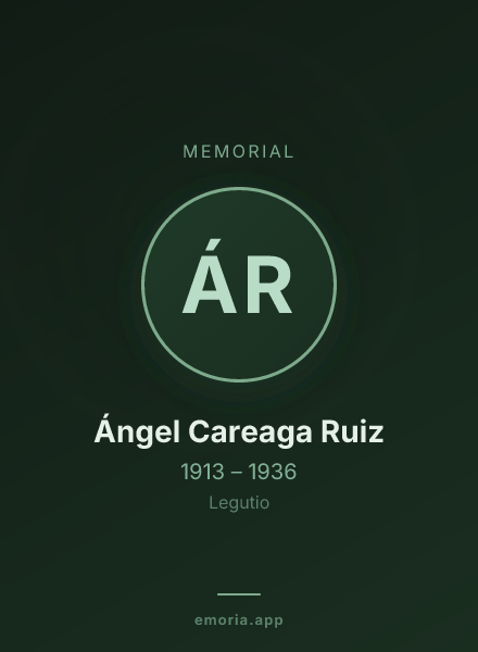 Memorial portrait of Ángel Careaga Ruiz